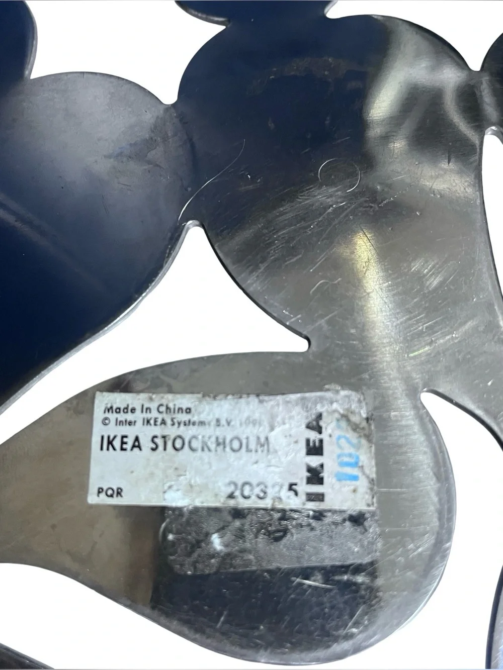 IKEA Stockholm Stainless Steel Leaf Bowl 17” Monika Mulder Fruit Cutout Silver